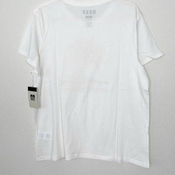 NWT Reef Surf Solo Relaxed Palm Tree Graphic Beach T-shirt Women Size L - Picture 2 of 6